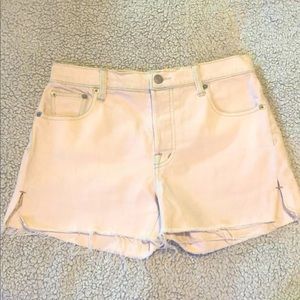 GAP Pale Pink Frayed Shorts